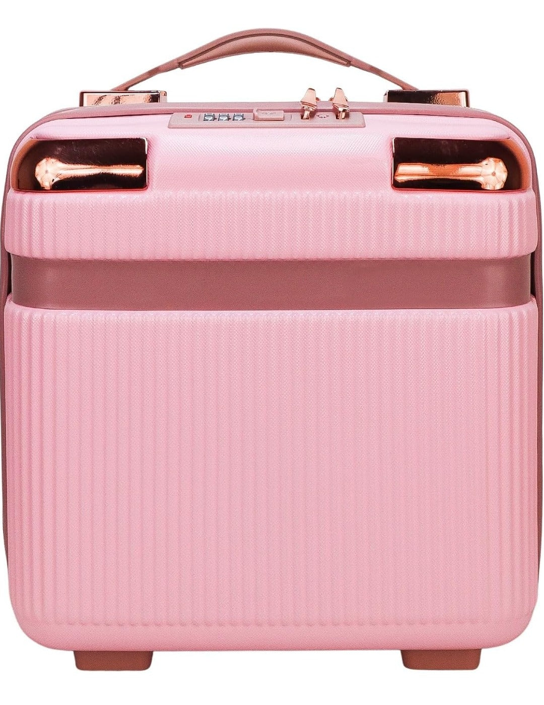 Pink Luxe Hard-Shell Travel Vanity Case – Rose Gold Edition