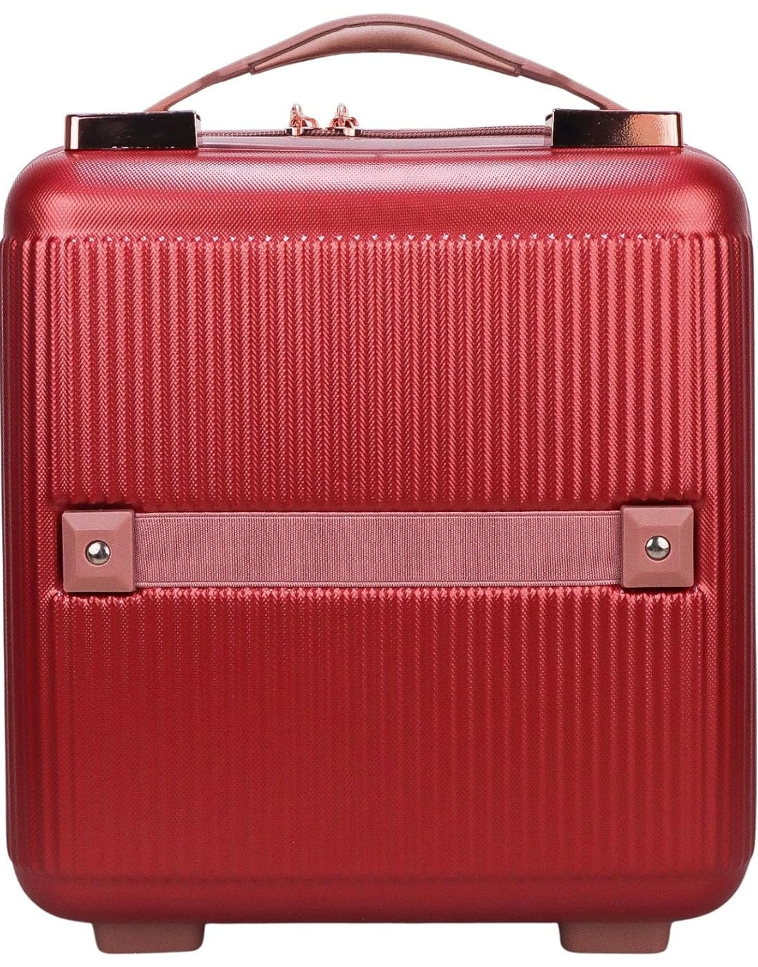 Luxe Travel Vanity Case - Back View with Luggage Strap