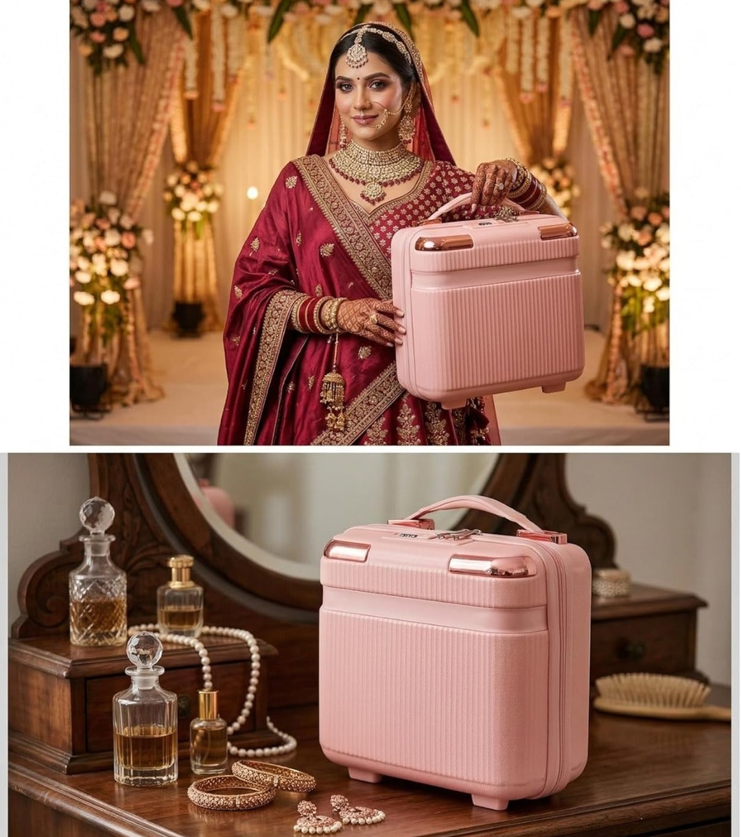 All Season PEACH Vanity Box – Hard Shell Travel Case