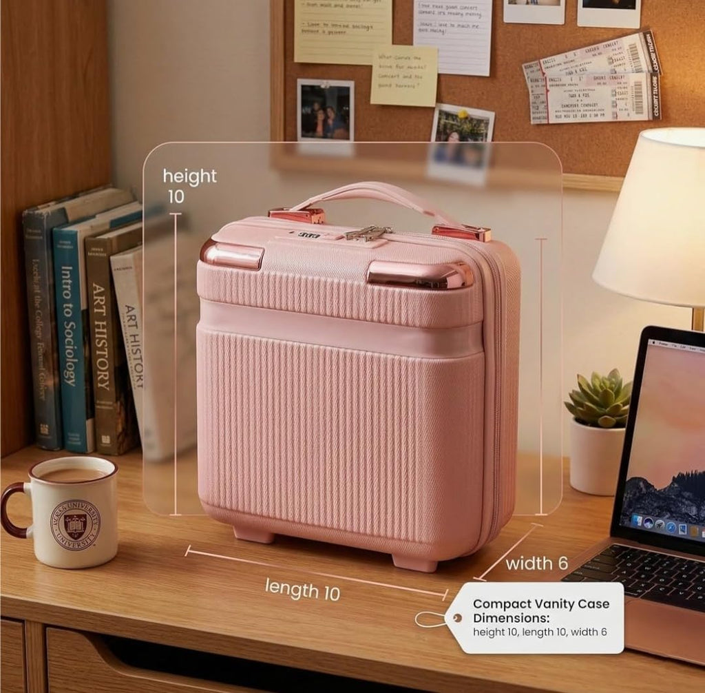 Luxury Cosmetic Vanity Case with 3-Digit Combination Lock