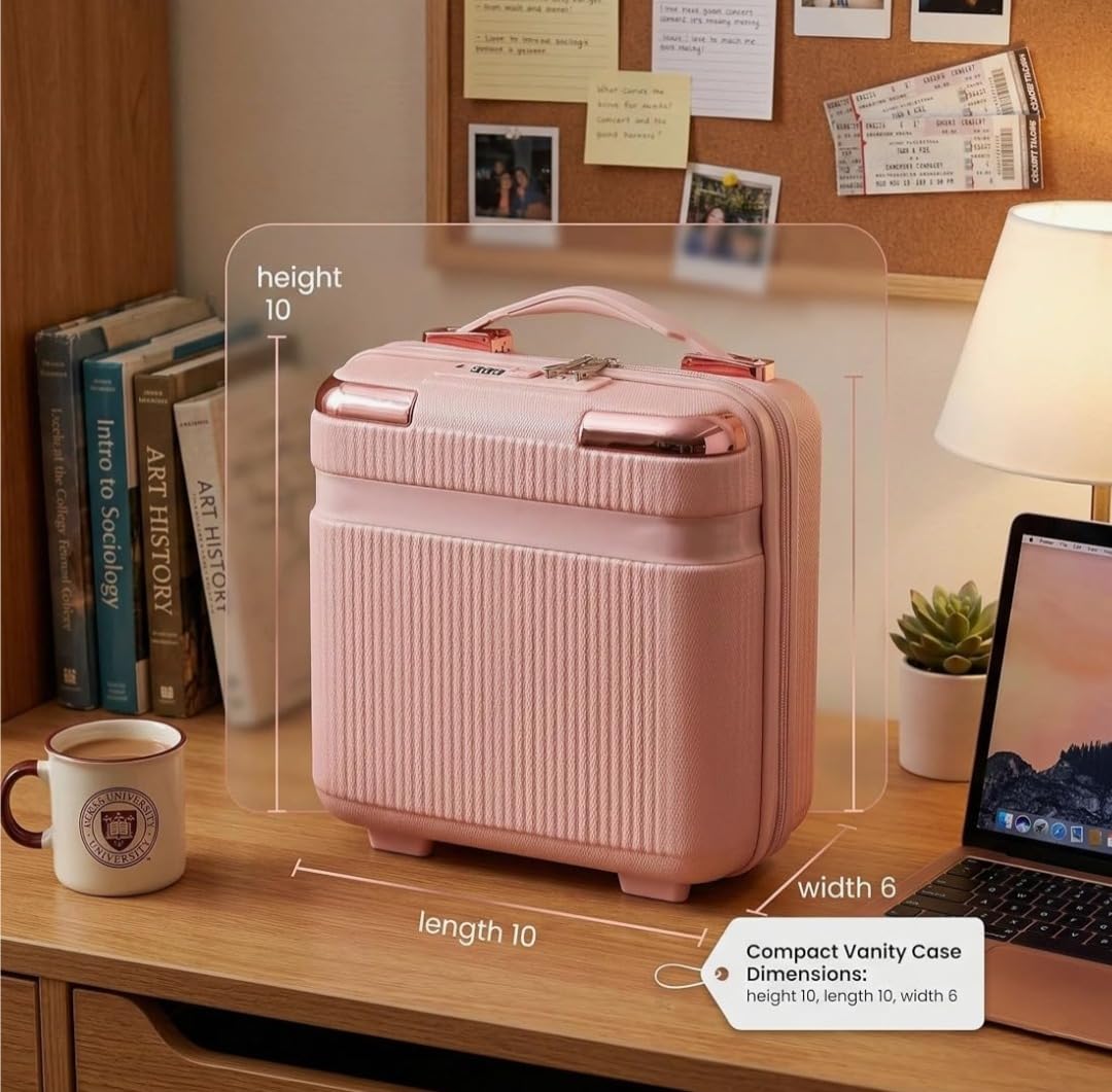 Luxury Cosmetic Vanity Case with 3-Digit Combination Lock