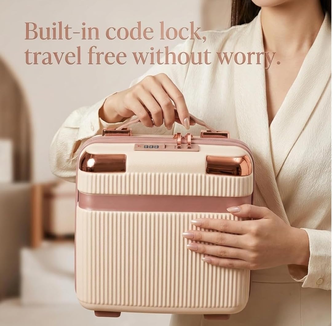 Luxury Cosmetic Vanity Case with 3-Digit Combination Lock - BlushBox Co