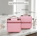 Pink Luxe Hard-Shell Travel Vanity Case – Rose Gold Edition - BlushBox Co