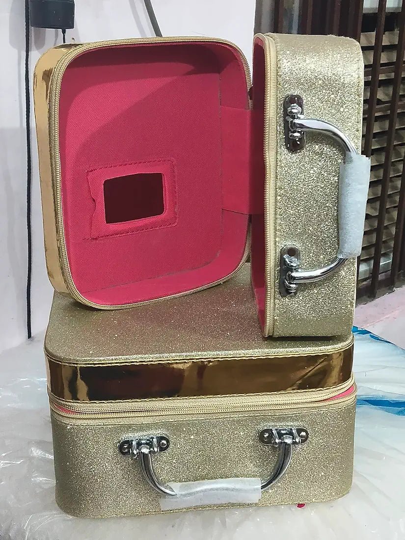 Set of 2 MDF VAINTY Box with Mirror and Handle - BlushBox Co