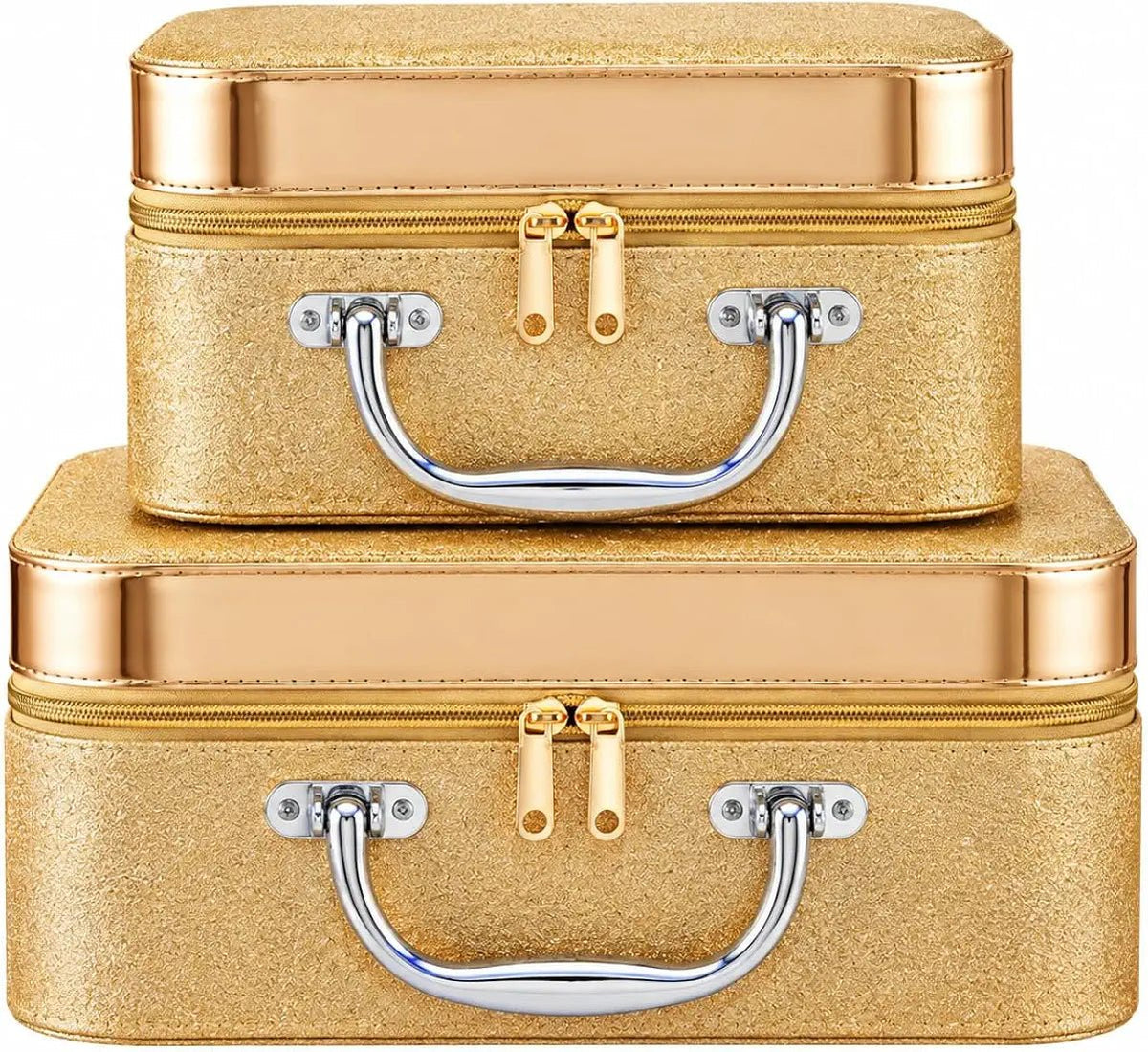 Set of 2 MDF VAINTY Box with Mirror and Handle - BlushBox Co