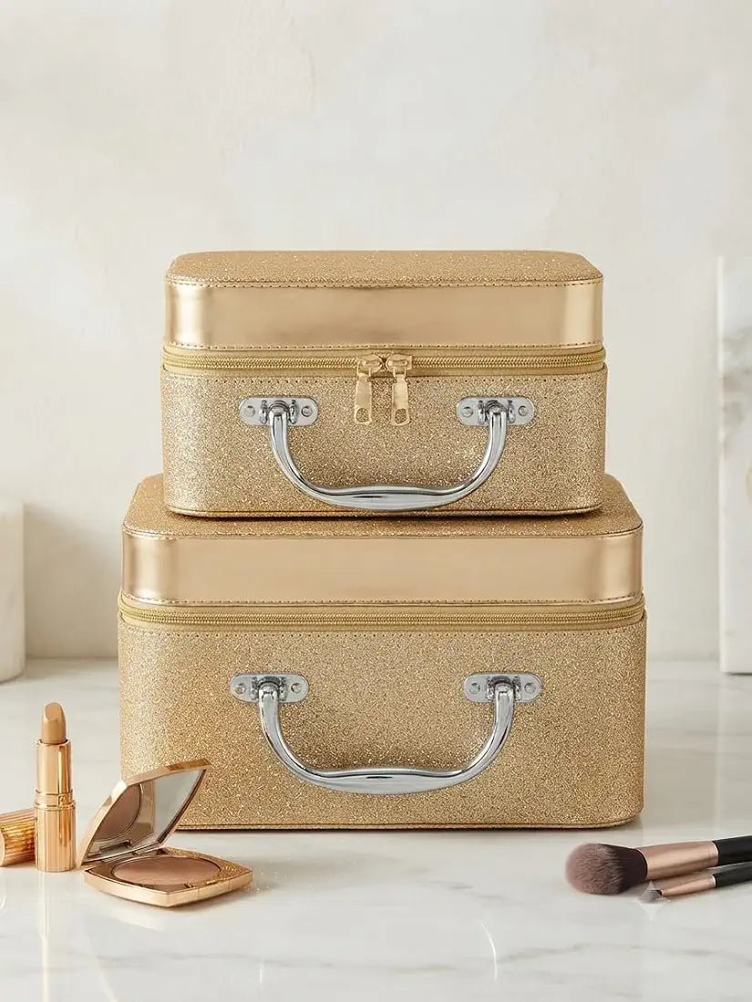 Set of 2 MDF VAINTY Box with Mirror and Handle - BlushBox Co